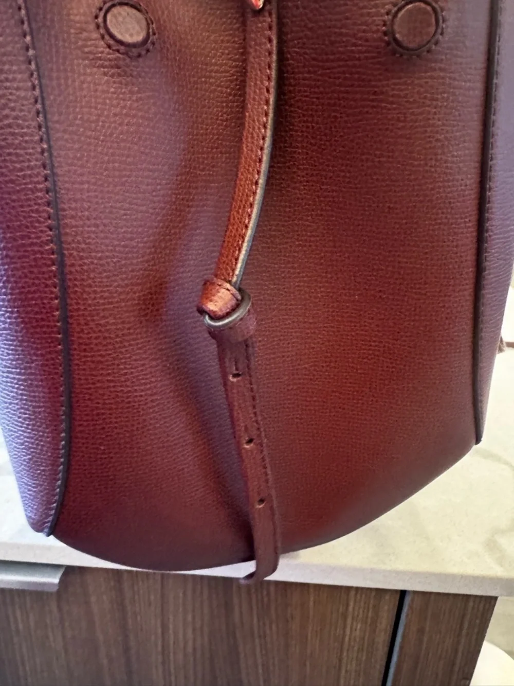Polene CYME brown Leather Shoulder Bag - Picture 5 of 10